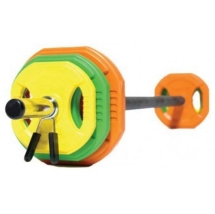 Штанга для аэробики PROFI-FIT 20090, обрезиненные диски 1.25, 2.5, 5 кг по 2шт