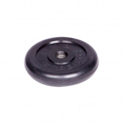 Диск обрезиненный Barbell d 31 мм чёрный 1 кг