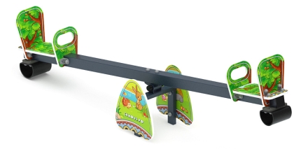 Качалка балансир со спинкой большой (Полянка) - ИО 21.М.01.05-П.02, фото 4