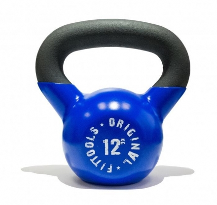 Гиря 12 кг обрезиненная синяя, фото 1
