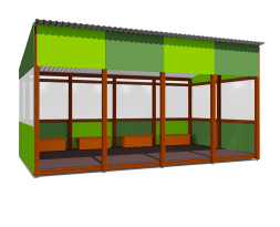 Теневой навес Классика ВСТ 1513/2 18 м2 для улицы, фото 2 Теневой навес Классика ВСТ 1513/2 18 м2 для улицы, фото 2