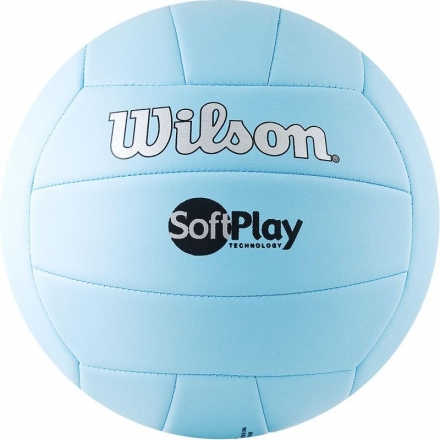 Мяч волейбольный &quot;Wilson Soft Play&quot;, размер 5, серебристо-голубой, фото 1
