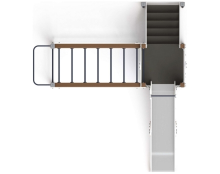 Детская игровая площадка Играйте с нами (Алтай) горка Н 1200 ДИК 2.01.1.05-04, фото 4