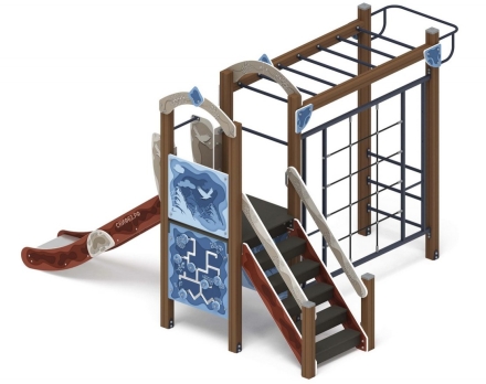 Детская игровая площадка Играйте с нами (Алтай) горка Н 1200 ДИК 2.01.1.05-04, фото 2