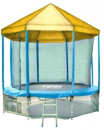 Батут OPTIFIT Like Blue 16ft 4,88 м с желтой крышей, фото 1