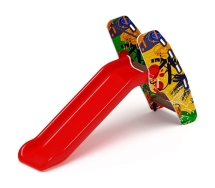 Горка пластиковая - ИО 42.01.05-04 - (красный скат) (Граффити)H=900 Горка пластиковая - ИО 42.01.05-04 - (красный скат) (Граффити)H=900