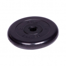 Диск обрезиненный Barbell Atlet d 31 мм чёрный 1,25 кг