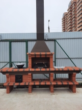 Печь Аристократ 7142 Прямоугольный кирпич микс коричневого с желтым