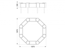 РМФ 3.02 Песочница восьмигранная РМФ 3.02 Песочница восьмигранная