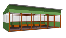 Теневой навес Классика ВСТ 1517 40 м2 для улицы, фото 2