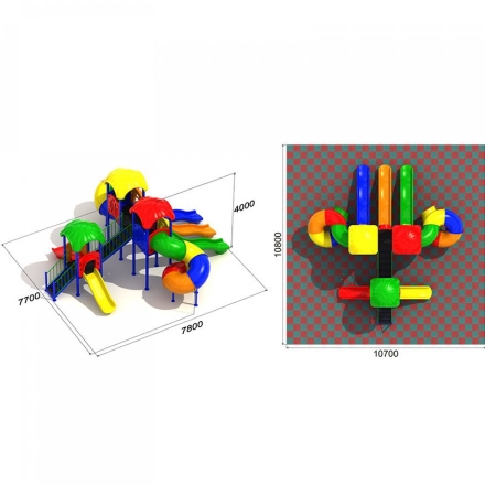 Детская игровая площадка Семицветик 2.2, фото 3