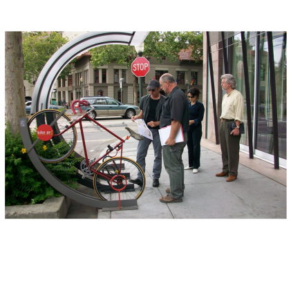 Велопарковка 45 градусов с навесом, фото 2