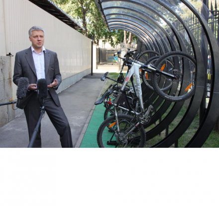 Велопарковка 45 градусов с навесом, фото 5