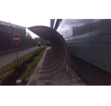 Велопарковка 45 градусов с навесом, фото 6