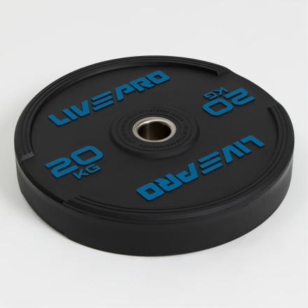 Бампированный диск LIVEPRO Rubber Bumper Plate 20 кг, фото 1