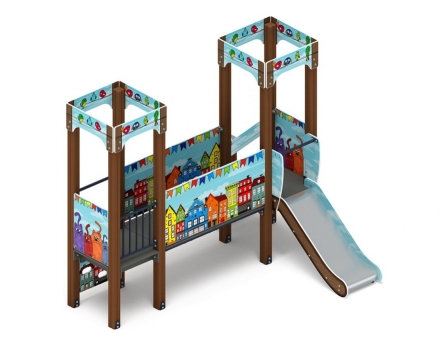 Детская игровая площадка Королевство (Коты) ДИК 1.15.02-11 H=750, фото 4