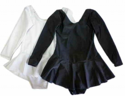 Купальник гимнастический дет. с юб.белый р.XL 0700, фото 1