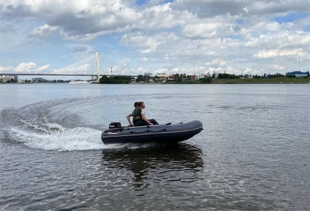 Моторная лодка ПВХ Фрегат 350 Air (НДНД) Зеленый, фото 8