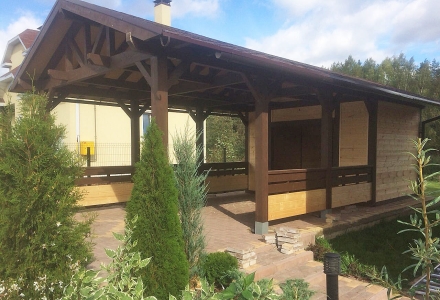 Навес для машин с хозблоком РУЗА Премиум комплектация, фото 7