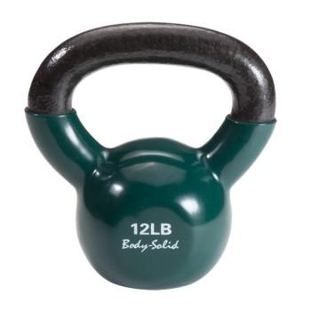 Гиря 5,4 кг (12lb) обрезиненная темно-зеленая, фото 1