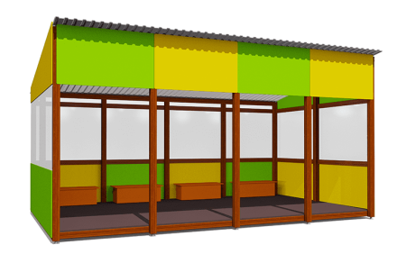 Теневой навес Классика ВСТ 1513/1 18 м2 для улицы, фото 2