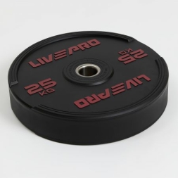 Бампированный диск LIVEPRO Rubber Bumper Plate 25 кг Бампированный диск LIVEPRO Rubber Bumper Plate 25 кг