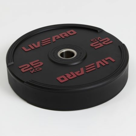 Бампированный диск LIVEPRO Rubber Bumper Plate 25 кг, фото 1