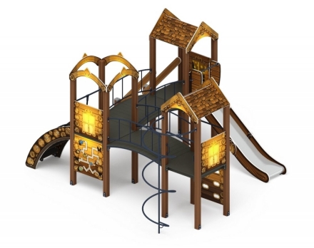 Детская игровая площадка Городок Эко ДИК 2.01.3.03-02 H=1200, фото 3