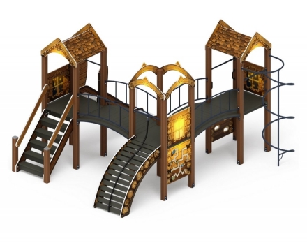 Детская игровая площадка Городок Эко ДИК 2.01.3.03-02 H=1200, фото 2