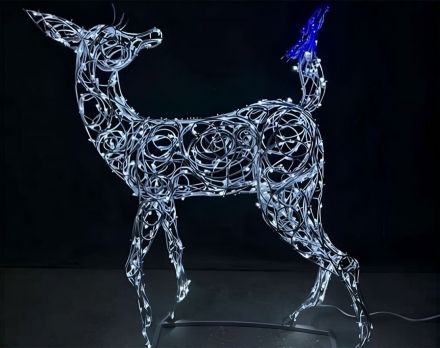 Световая фигура Олененок с бабочкой d013, фото 1