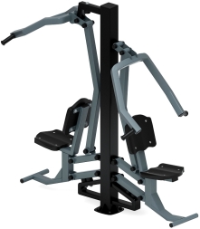 Тяга верхняя + жим от груди (серый) - Уличный тренажер двойной - СТ 027-13.И1, фото 1 Тяга верхняя + жим от груди (серый) - Уличный тренажер двойной - СТ 027-13.И1, фото 1