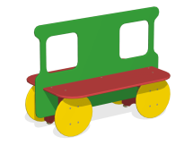 Лавочка Вагончик МФ-05.5 двойная для детской площадки Лавочка Вагончик МФ-05.5 двойная для детской площадки