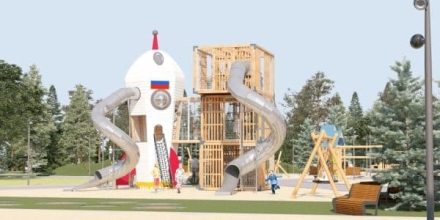 Игровой комплекс Космодром Эко 072004 для детской площадки, фото 4