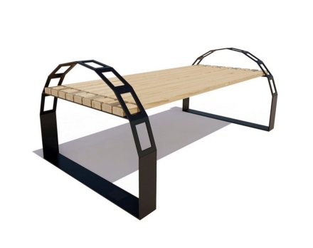 Парковая скамейка Арка, Лиственница 0,6 м, фото 2