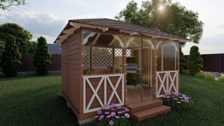 Прямоугольная беседка ЮТА, фото 1