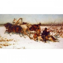 Нарды + Шашки Тульские &quot;Зимняя Охота&quot; большие