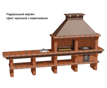 Печь Аристократ 730 S Прямоугольный кирпич красный
