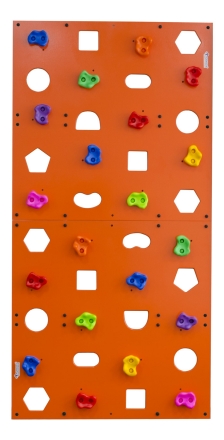 Скалодром пристенный Формула здоровья 1000*2000 стандарт Эльбрус с отверстиями оранжевый, фото 1