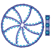 Обруч массажный антицеллюлитный однорядный 8 частей Вес 2кг Обруч массажный антицеллюлитный однорядный 8 частей Вес 2кг