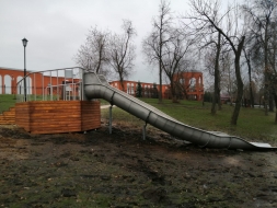 Горка-желоб на естественном холме (8 п.м.), фото 11