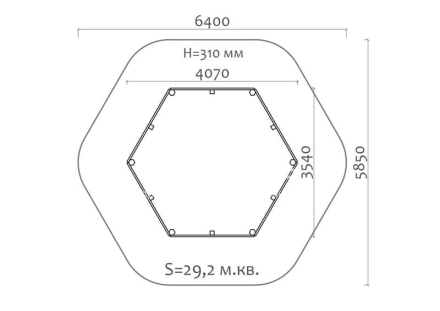 Песочница шестигранная 05103 для детской площадки, фото 3