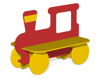 Лавочка Паровозик МФ-05.5 двойная для детской площадки, фото 1