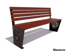 Парковая скамейка Индия, Лиственница (без подлокотников) 1,5 м