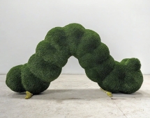 Топиари гусеница, h=100 см - газон Deluxe Green, зелёная
