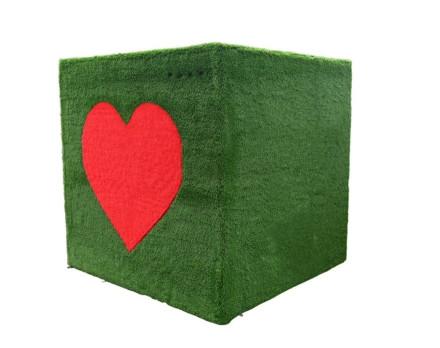 Топиари куб с буквой Я, h=100см - газон Deluxe+Есо, фото 2