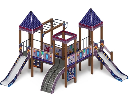 Детская игровая площадка Замок Пиксель ДИК 2.18.02-03 H=1200, фото 1