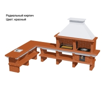 Печь Аристократ 7304 Радиальный кирпич красный с коричневым