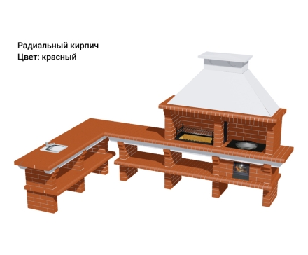 Печь Аристократ 7304 Радиальный кирпич красный с коричневым, фото 12