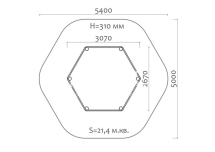 Песочница шестигранная 05102 для детской площадки