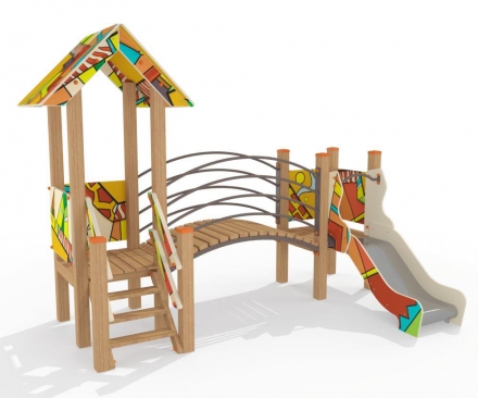 Детский городок для малышей, высота горки &quot;Этник&quot; ГМ200.03.01.17, фото 1